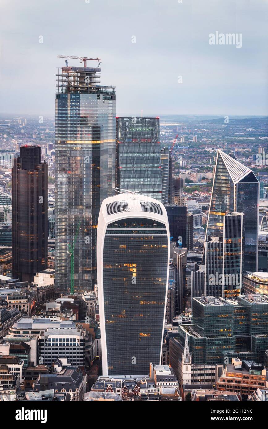 Famous skyscrapers in the financial district of London. Stock Photo