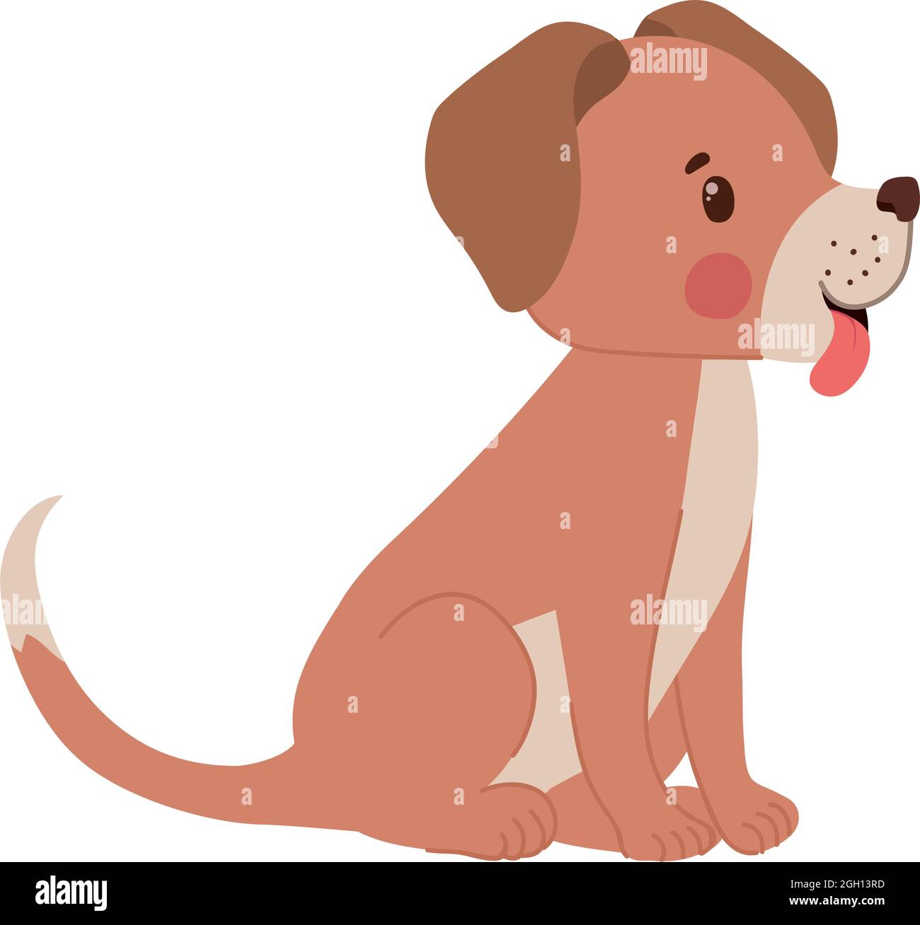 pretty dog illustration Stock Vector Image & Art - Alamy