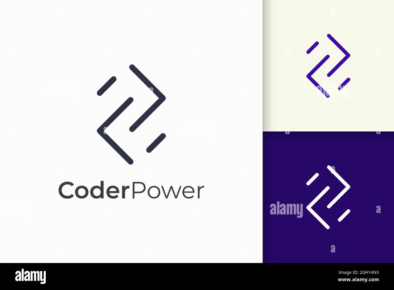 Programmer or developer logo in simple and modern for tech company ...