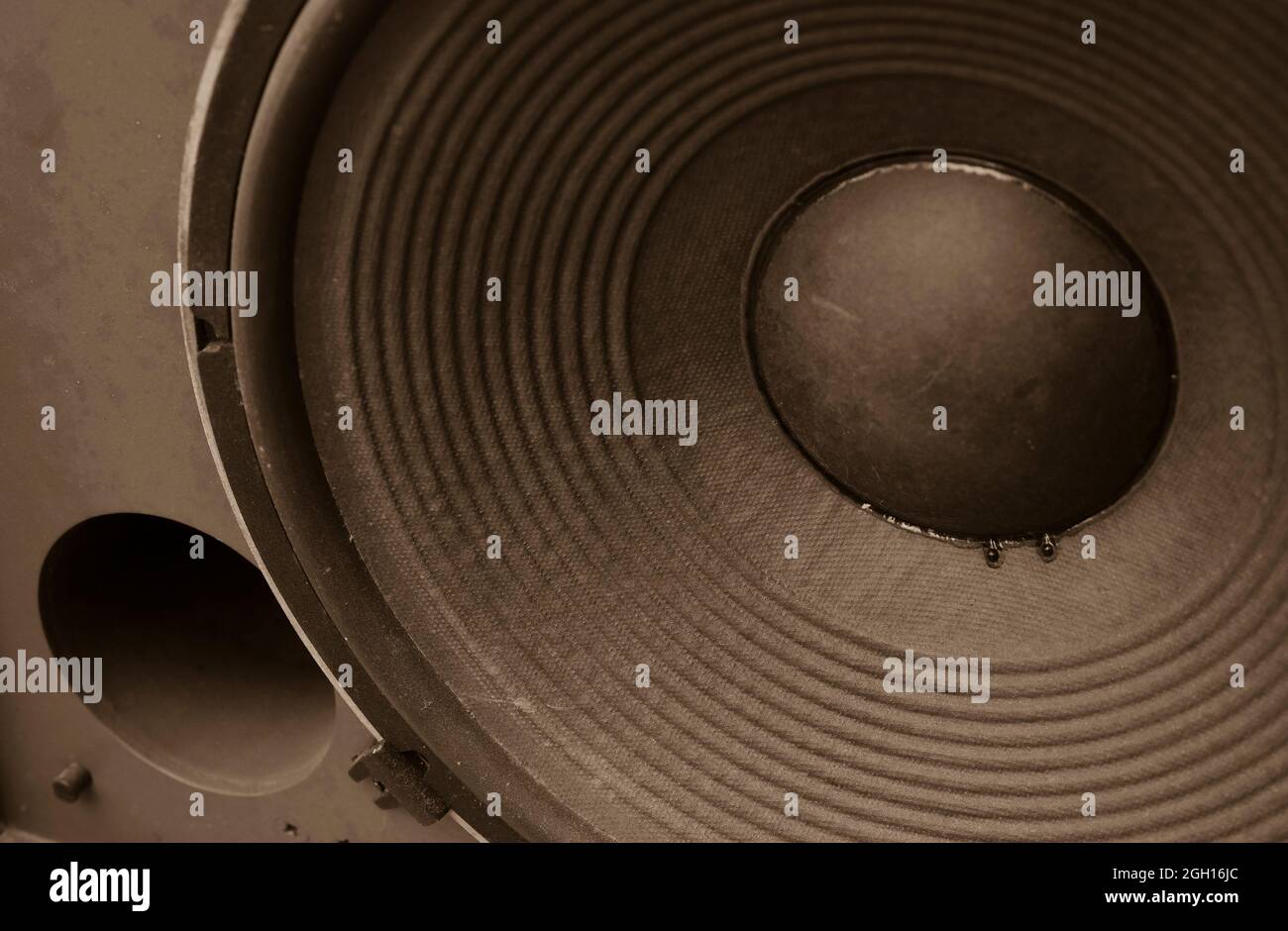 HiFi speakers, vintage studio monitors Stock Photo Alamy