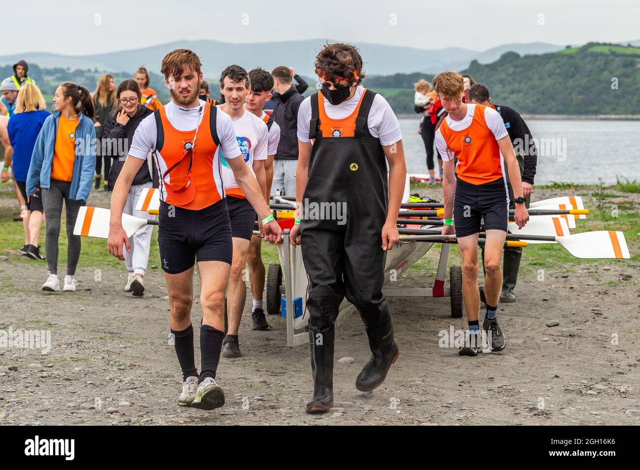 Bantry, West Cork, Ireland. 4th Sep, 2021. Rowing Ireland is holding the national offshore rowing championships in Bantry this weekend. The event, hosted by Bantry Rowing Club, is being contested by 30 rowing clubs from around Ireland. Arklow Rowing Club was at the championships. Credit: AG News/Alamy Live News Stock Photo
