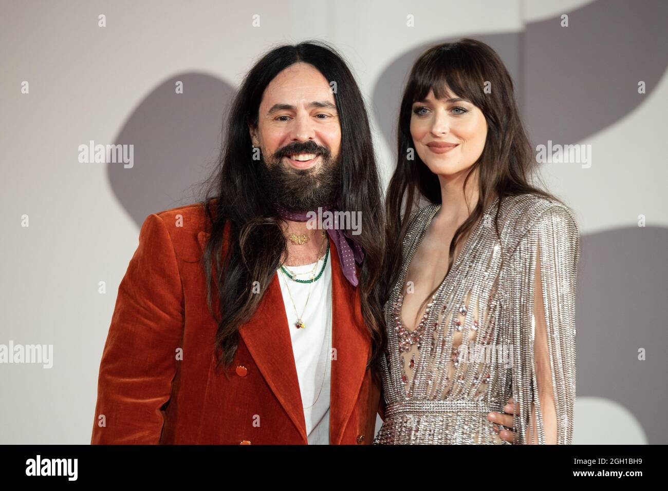 Alessandro Michele and Dakota Johnson attend the red carpet of the