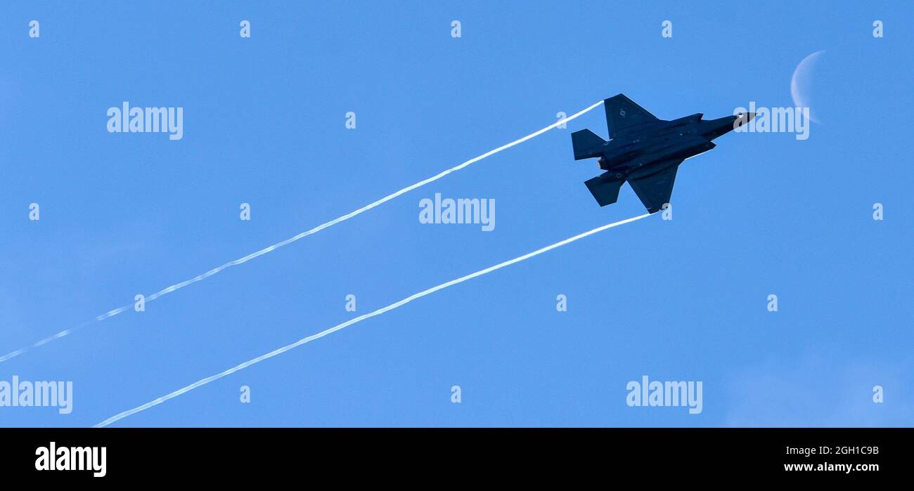F-35, Lightning, II, flies, Eielson, Air, Force, Base, Alaska, Red, Flag-Alaska, 20-3, Aug. 13, 2020. The, most, advanced, fighter, U.S. Air, Stock Photo