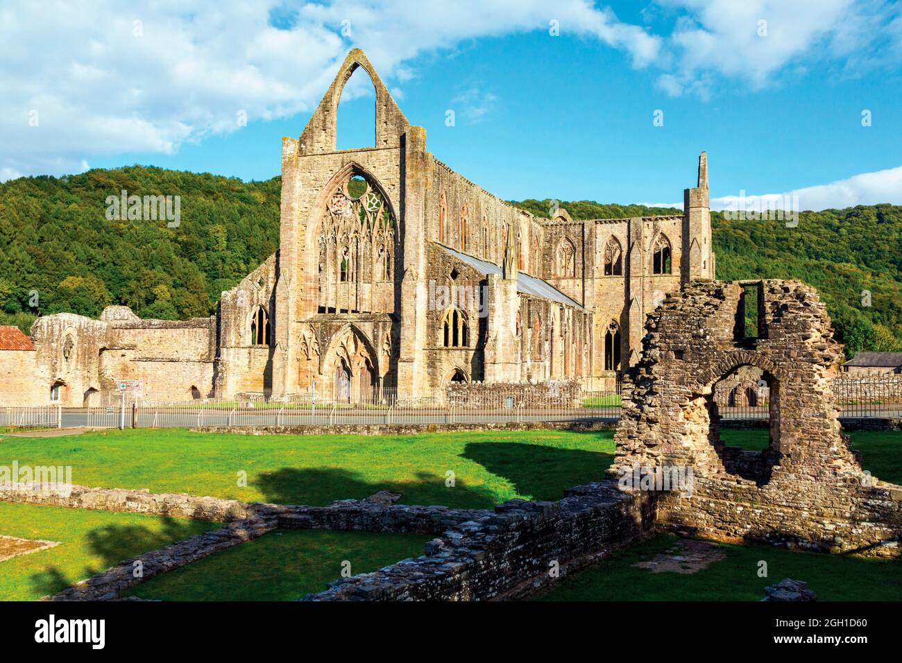 Tintern Abbey, Monmouthshire, Wales, United Kingdom. The abbey was founded in 1131. Stock Photo