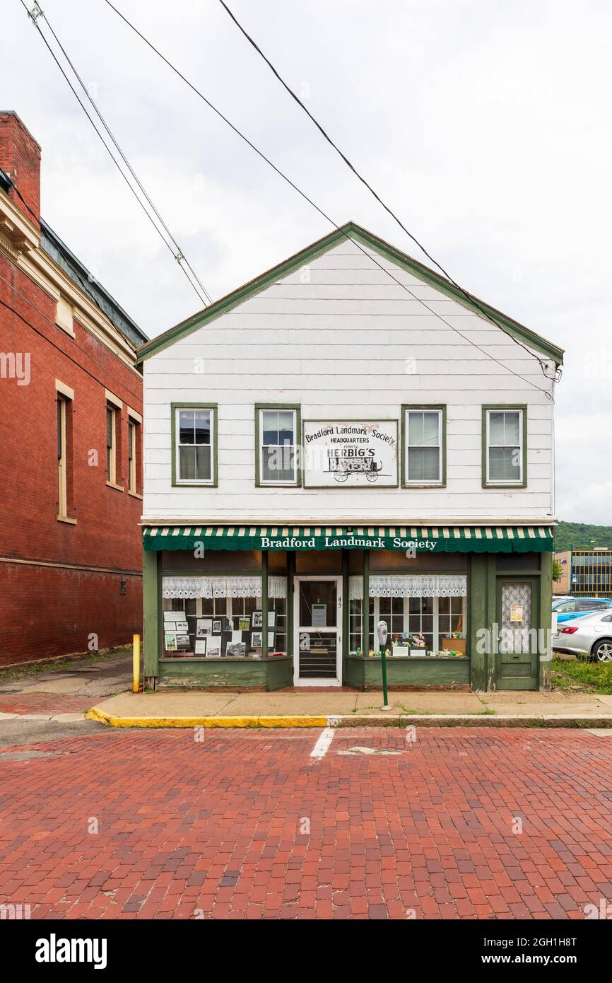 Bradford, PA, USA13 AUGUST 2021 Building occupied by the Bradford