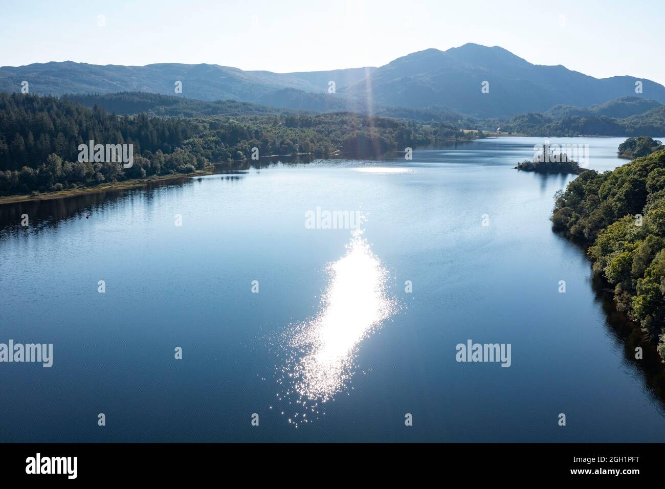 Loch Achray, Callander, Loch lomond and Trossachs National Park, Scotland. 2 September 2021 Loch Achray, Callander, Loch lomond and Trossachs National Park, Scotland. 2 September 2021