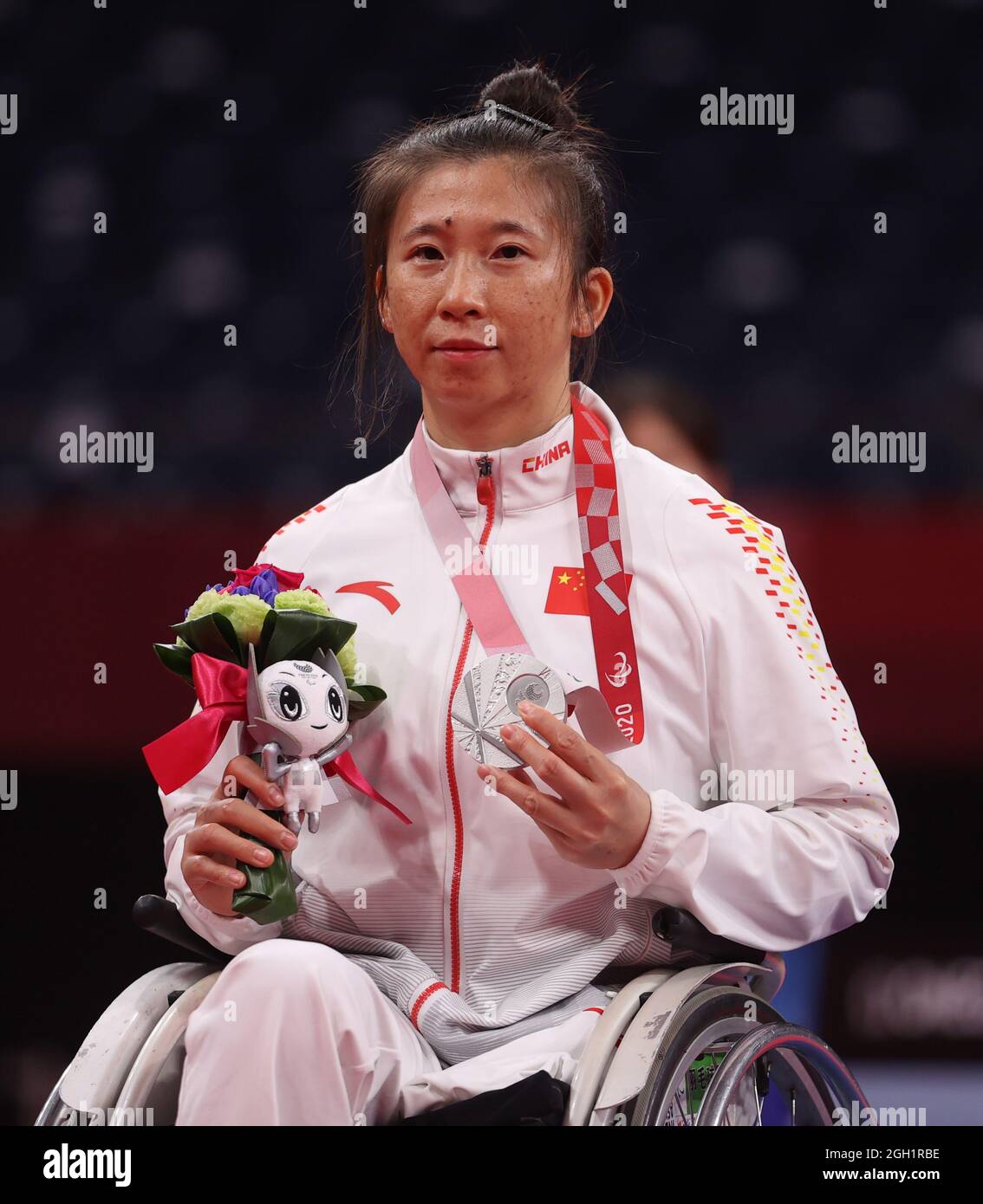 Tokyo, Japan. 4th Sep, 2021. Silver medalist Xu Tingting of China poses ...