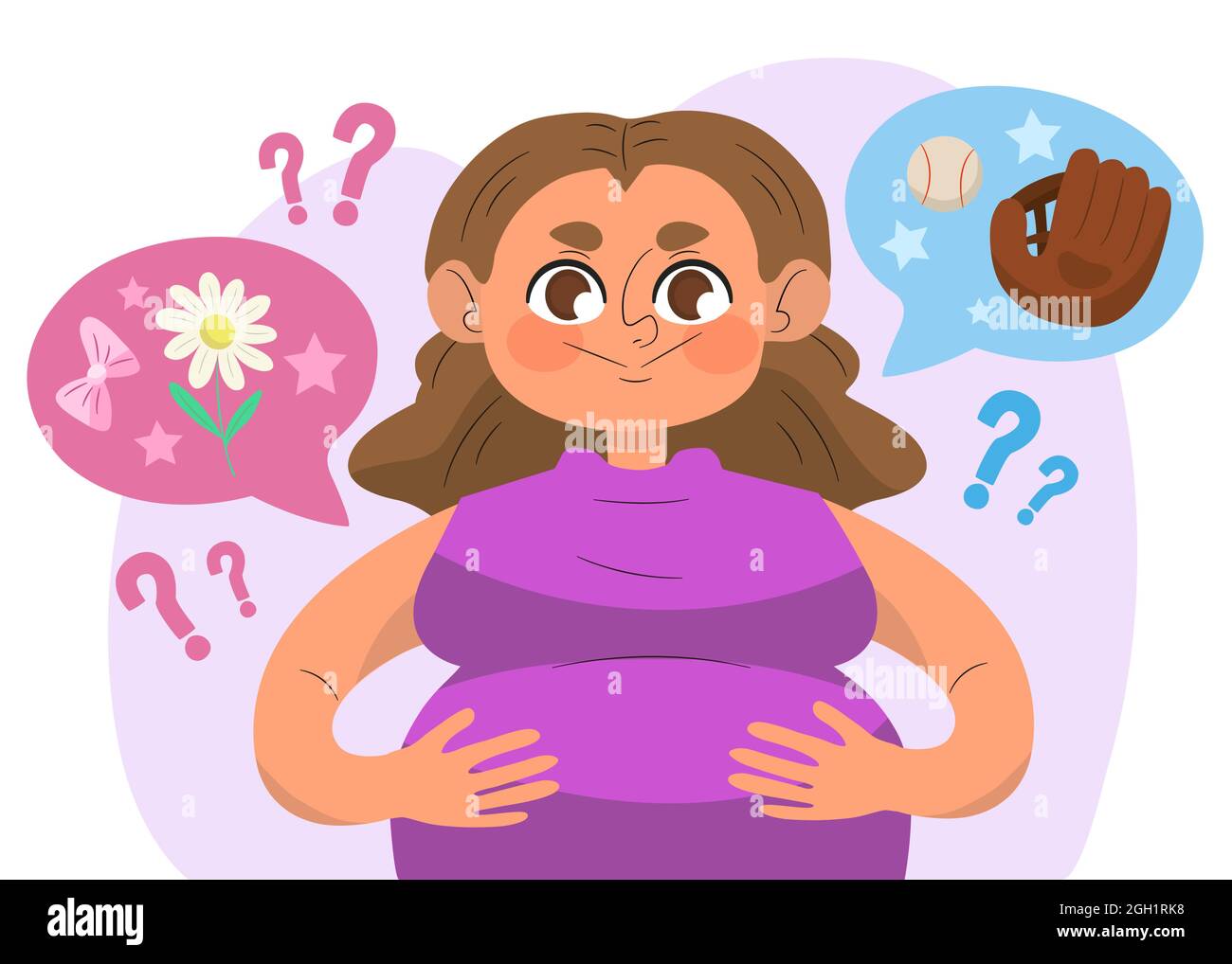 Drawn Gender Reveal Concept Vector Illustration Stock Vector Image