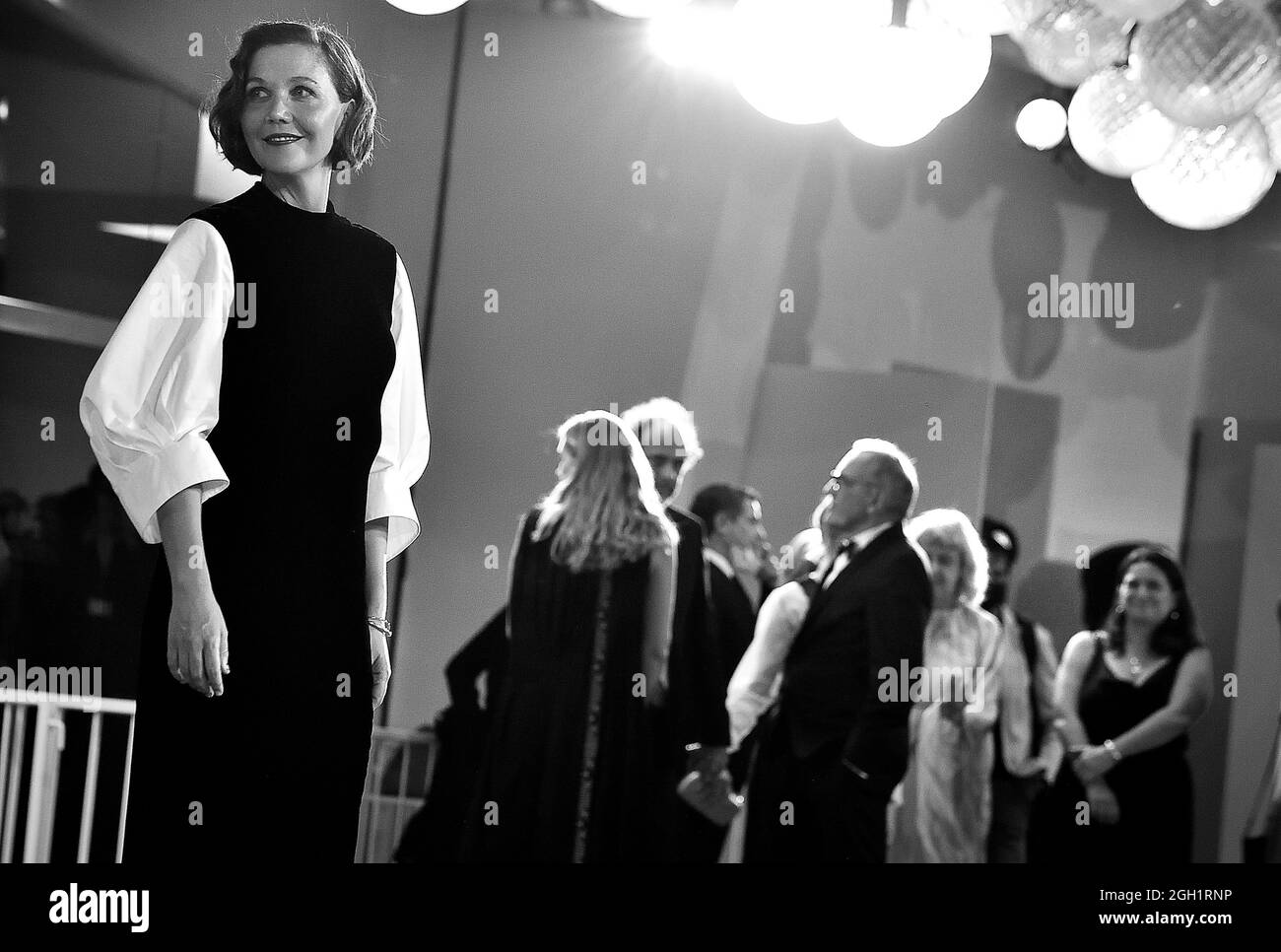 Venice, Italy. 03rd Sep, 2021. VENICE, ITALY - SEPTEMBER 03: Maggie Gyllenhaal attend the red carpet of the movie 'The Lost Daughter' during the 78th Venice International Film Festival on September 03, 2021 in Venice, Italy. Credit: dpa/Alamy Live News Stock Photo