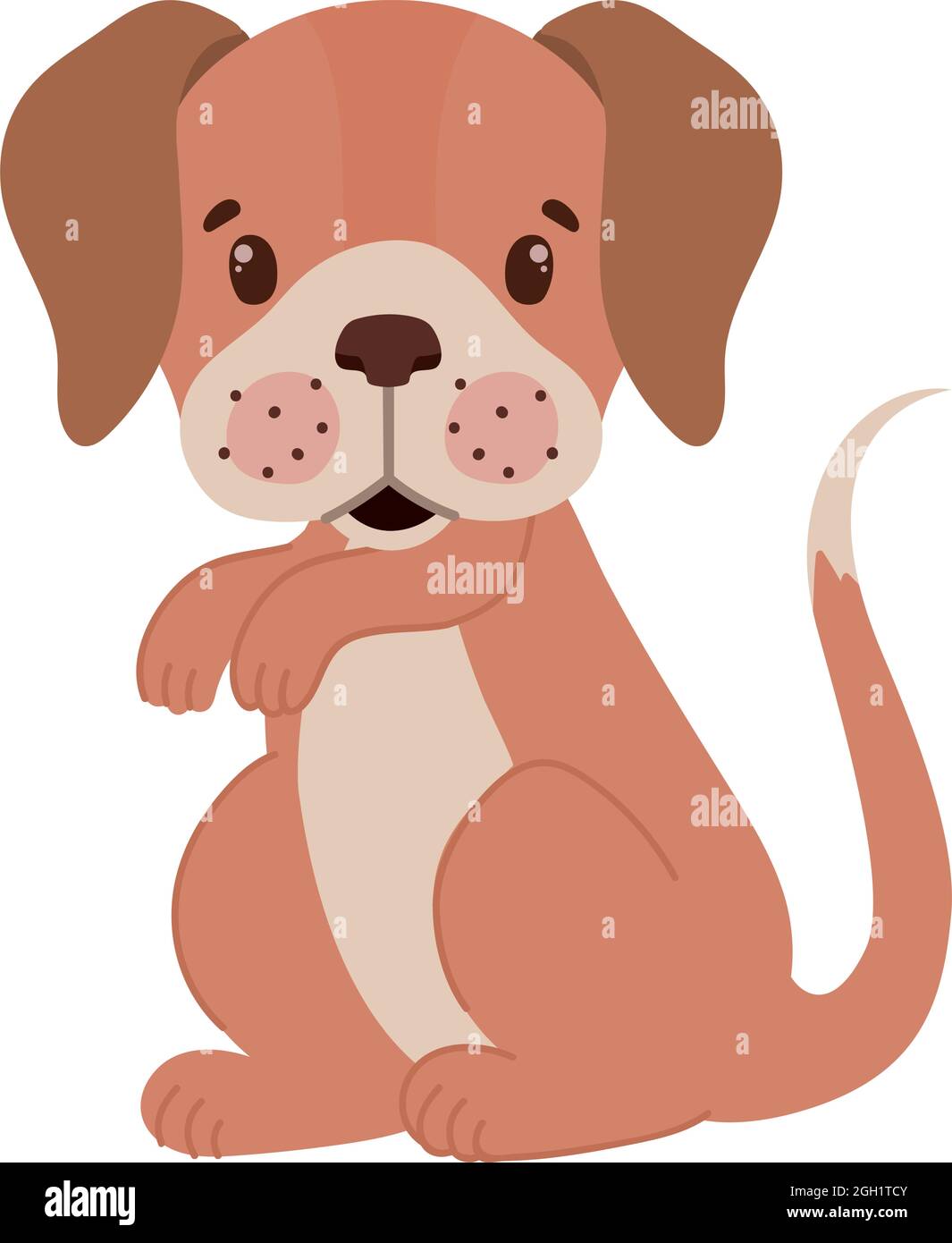 pretty puppy illustration Stock Vector Image & Art - Alamy