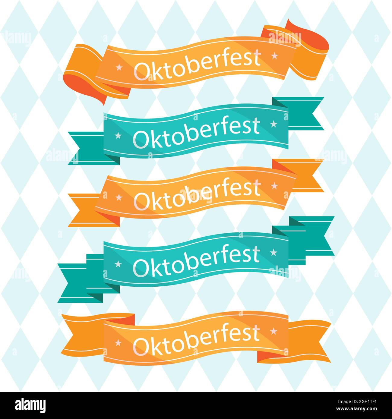 Flat oktoberfest ribbons set Vector illustration Stock Vector Image ...