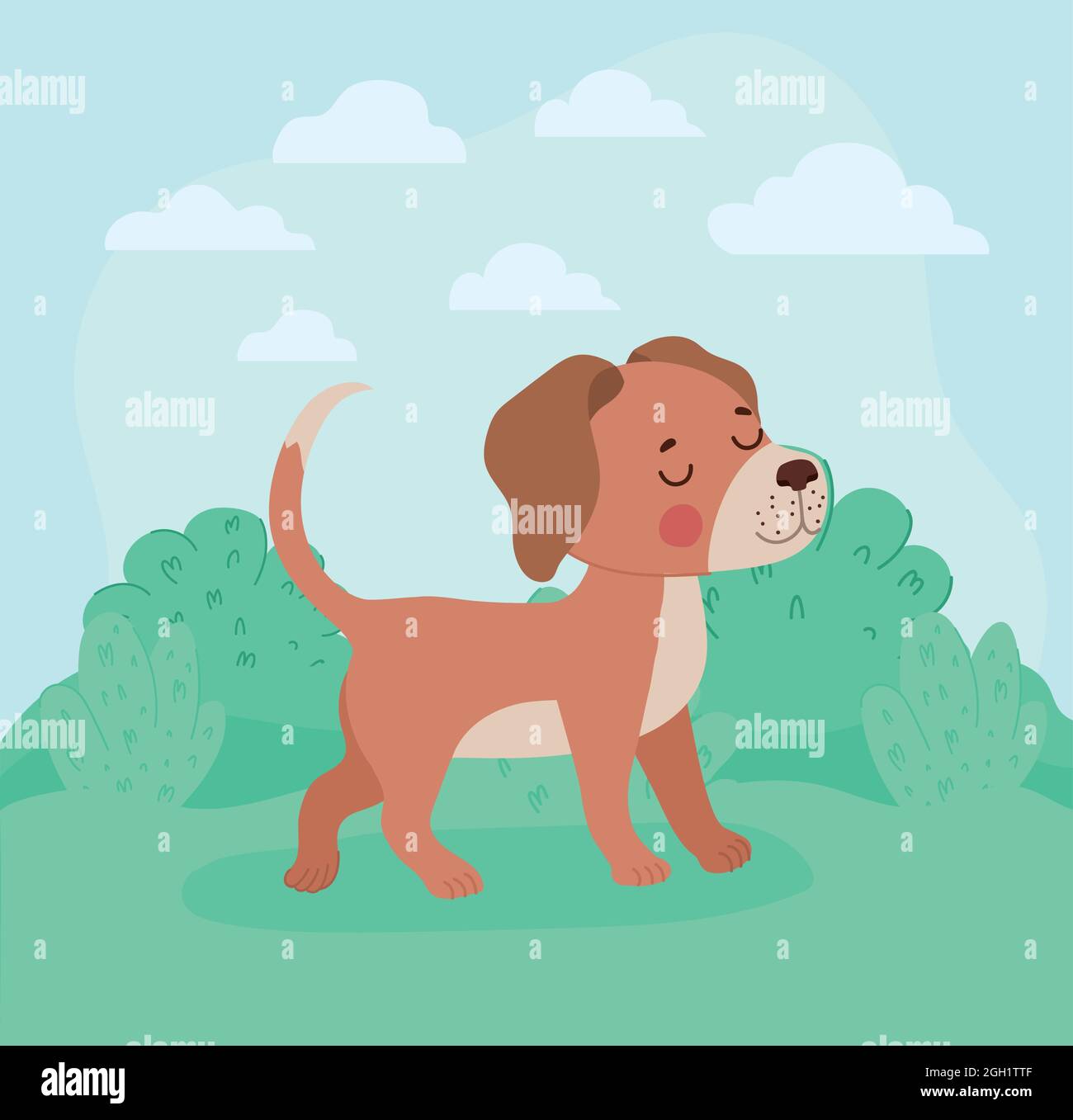 brown dog illustration Stock Vector Image & Art - Alamy