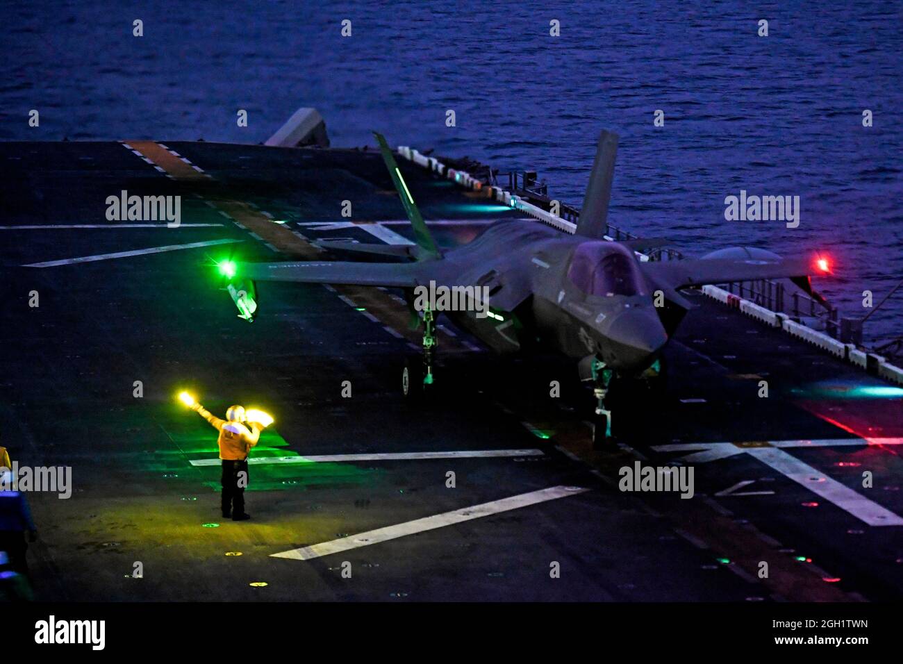 GULF OF THAILAND (Feb. 29, 2020) An F-35B Lightning II fighter aircraft assigned to the 31st Marine Expeditionary Unit (MEU), Marine Medium Tiltrotor Stock Photo
