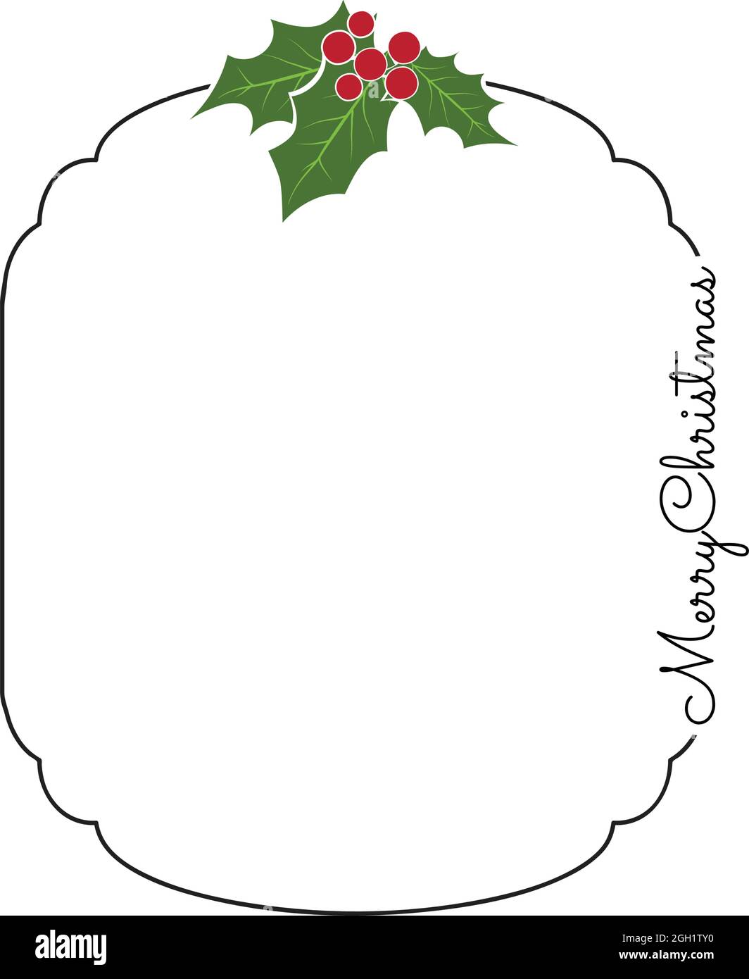 Christmas Holly Berry frame - vector artwork Stock Vector Image & Art ...