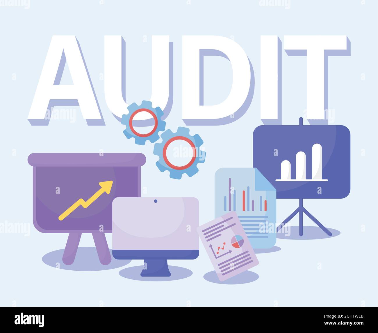 pretty audit cartel Stock Vector