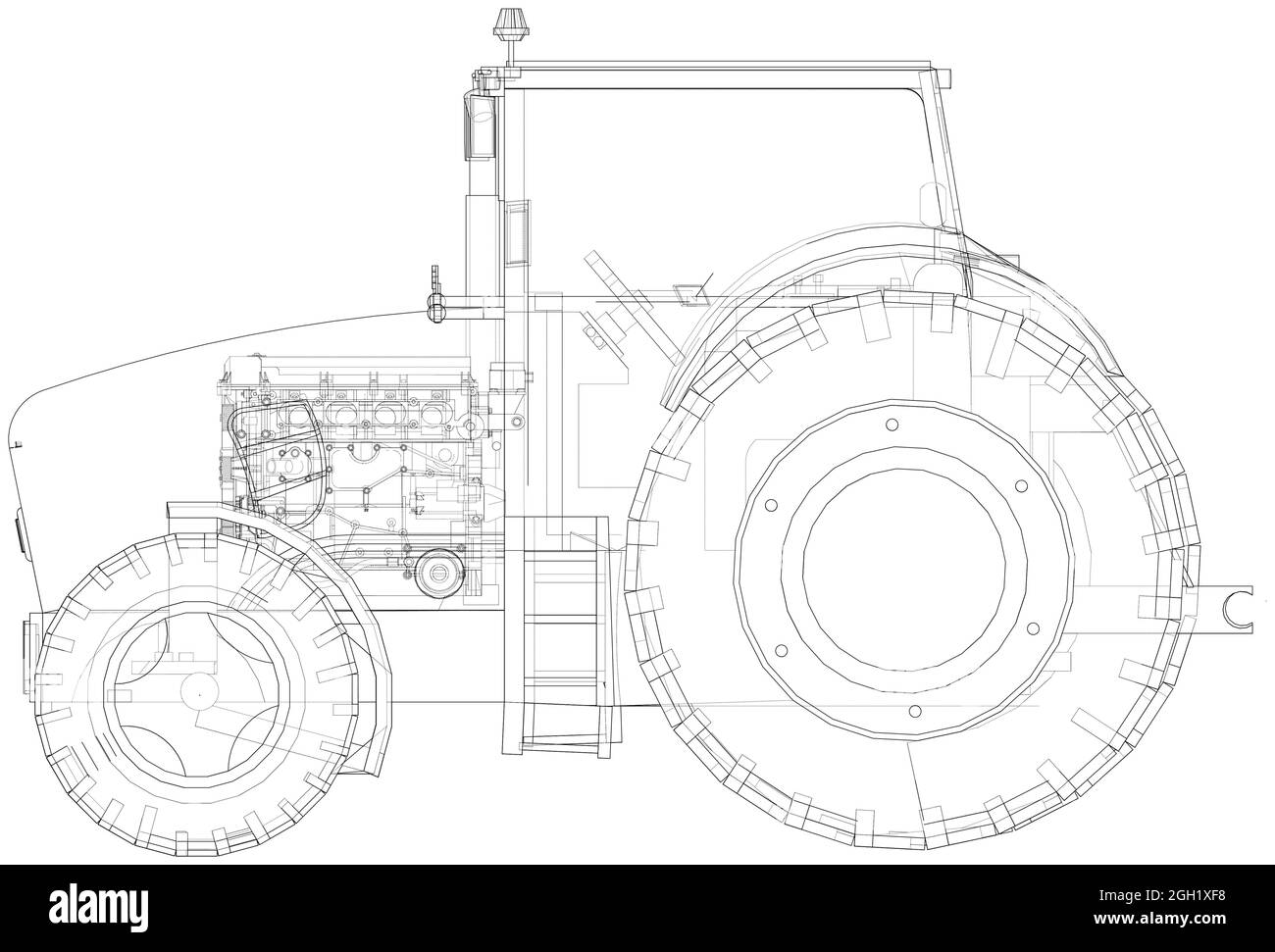 Tractor Plan Vector Farm Tractor Concept. Vector Stock Vector Image & Art - Alamy