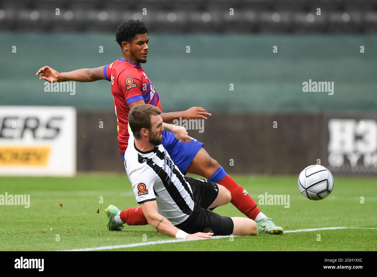 Nottingham Uk Sept 4th Corie Andrews Of Aldershot Town Scores A Goal To Make It 1 1 During The Vanarama National League Match Between Notts County And Aldershot Town At Meadow Lane Nottingham