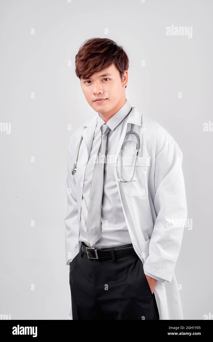 Smiling asian man doctor hi-res stock photography and images - Alamy