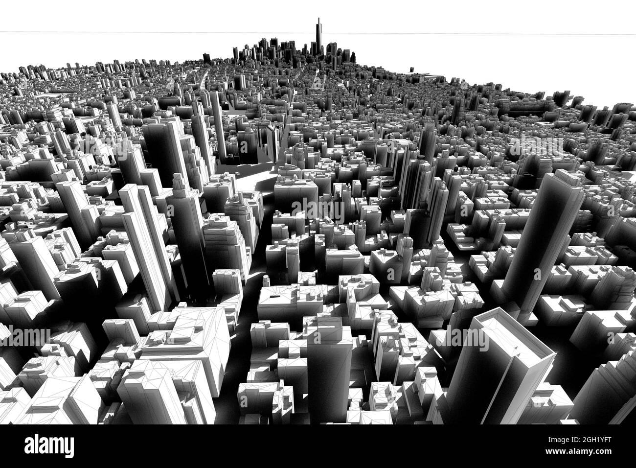 CGI-Visualisierung: Manhattan, New York City / cgi visualization (nur fuer redaktionelle Verwendung. Keine Werbung. Referenzdatenbank: http://www.360- Stock Photo