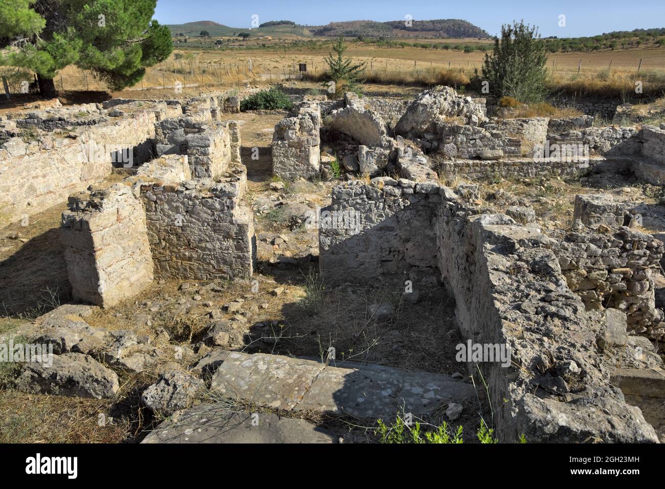 archaeology and history of Sicily ancient town of Philosophiana in Mazzarino (Caltanissetta) Stock Photo