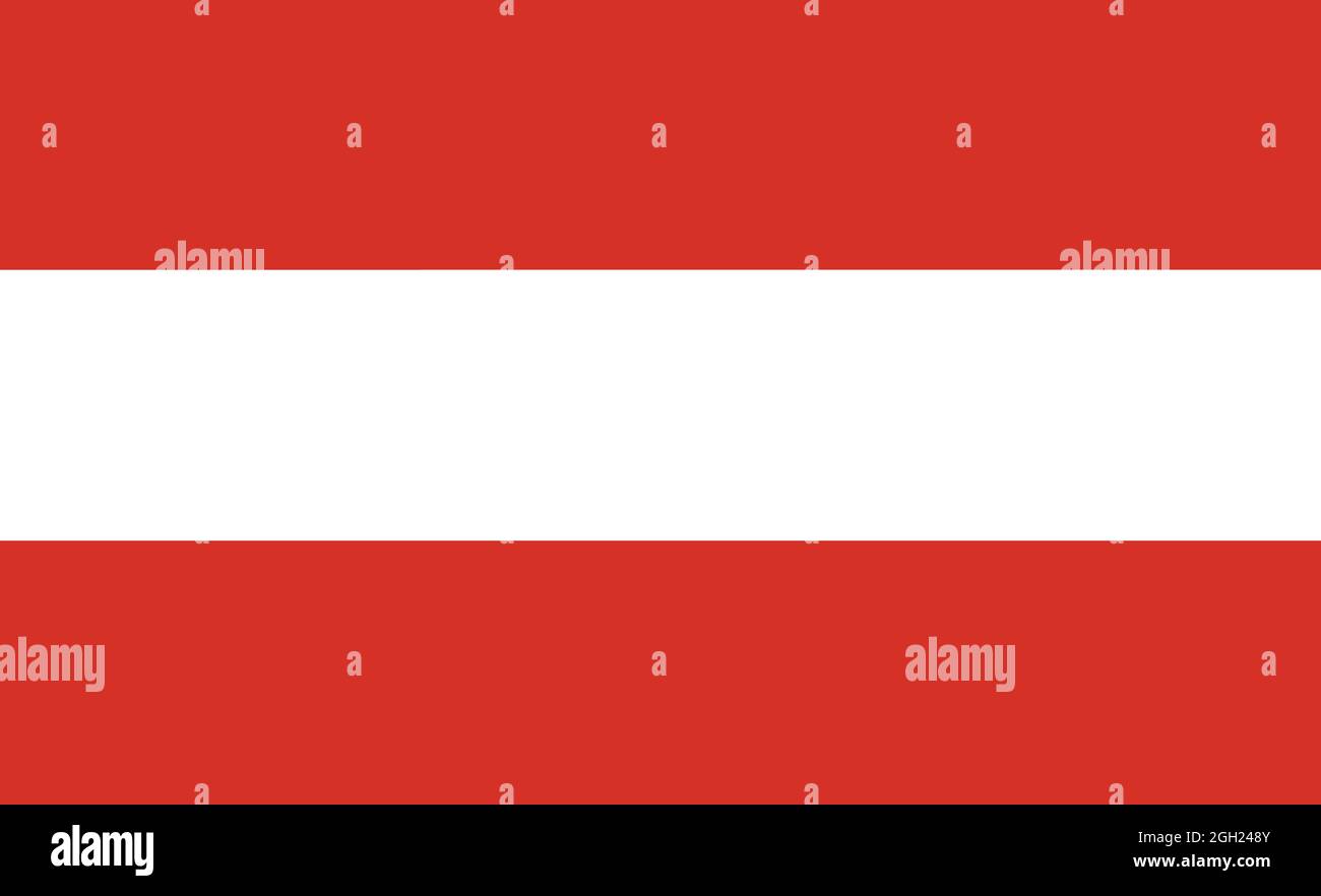 Vector illustration of the flag of Austria Stock Vector