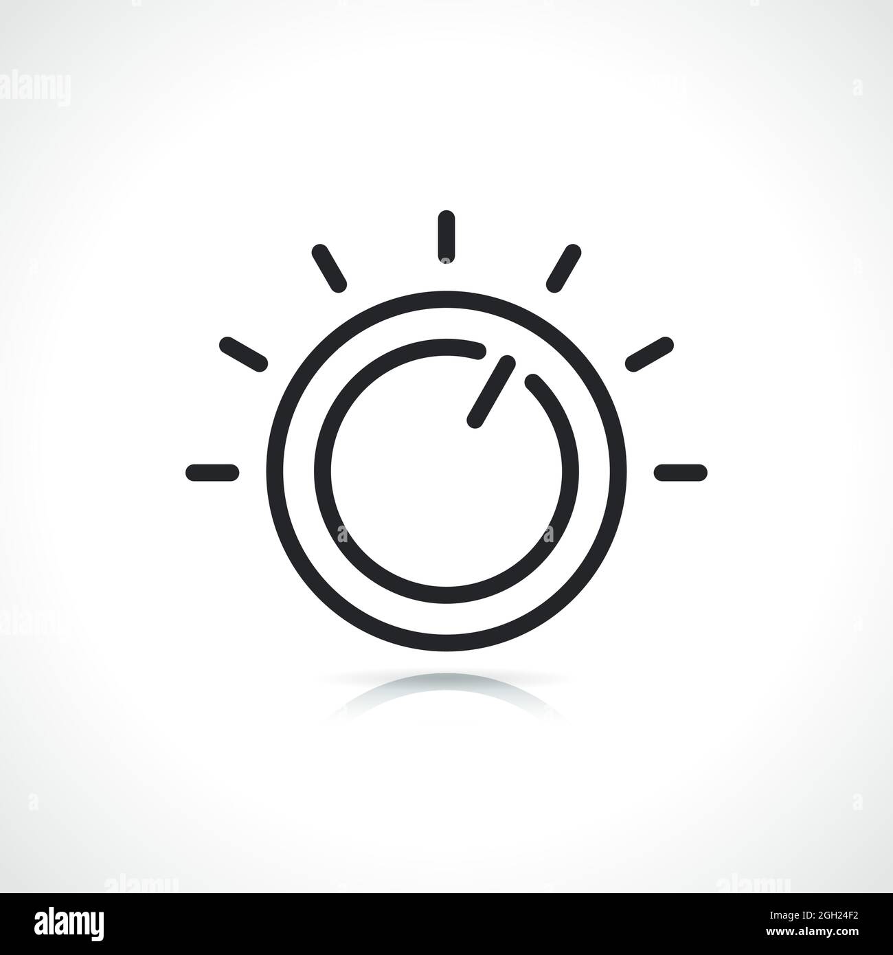 control knob circle thin line icon isolated Stock Vector Image & Art