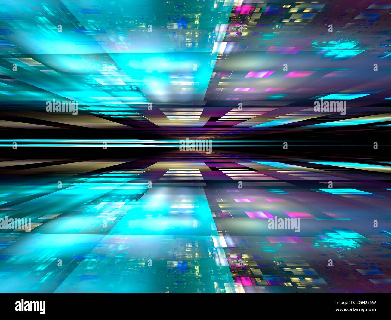 Glass planes with perspective effect - abstract 3d illustration Stock ...