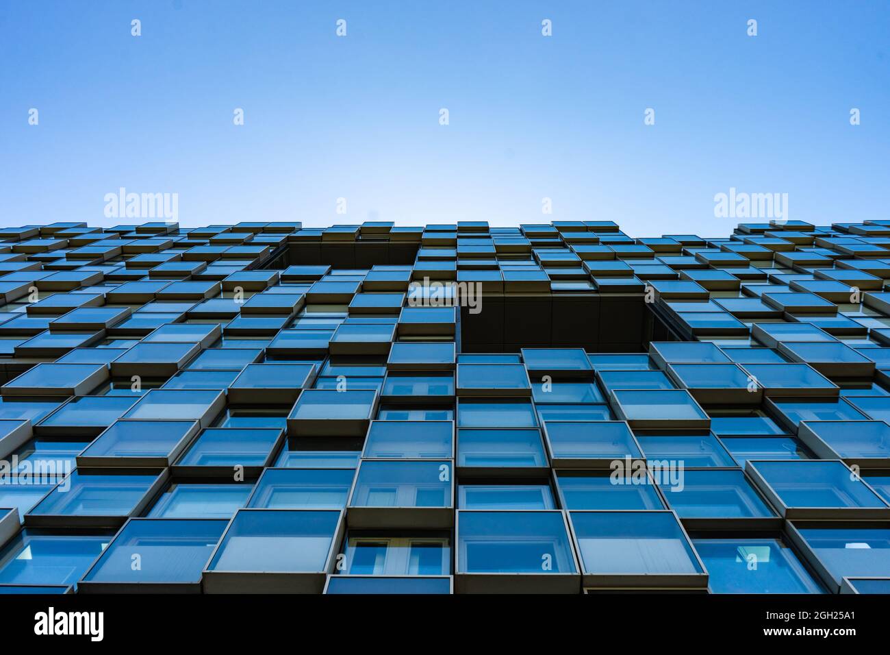 View of Textured background with metal and glass building wall Stock Photo - Alamy
