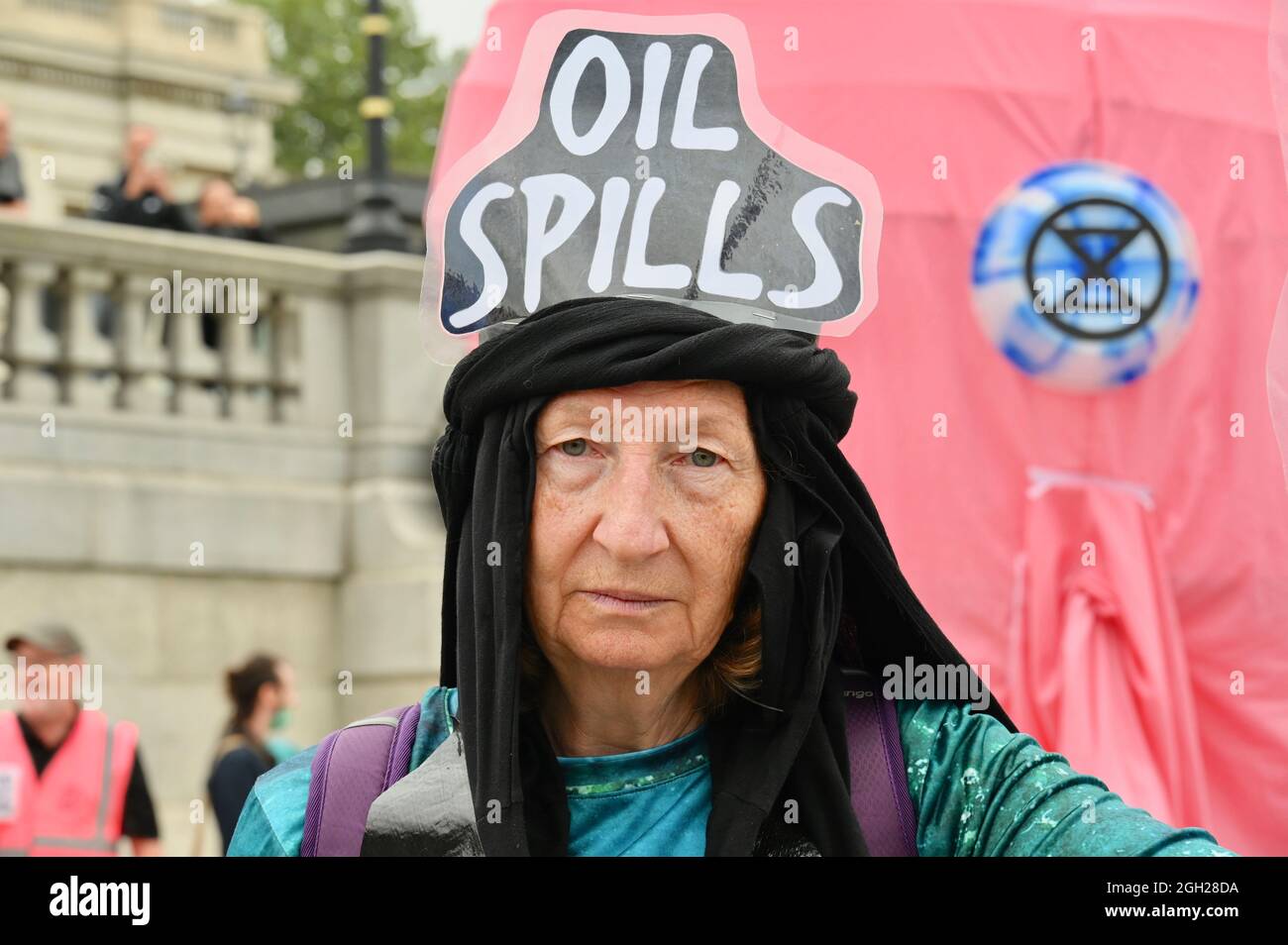 London, UK Activists from Extinction Rebellion gather in Trafalgar Square prior to the March for Nature : Rebel for Life which brings the series of demonstrations called 'Impossible Rebellion' to a close. Credit: michael melia/Alamy Live News Stock Photo