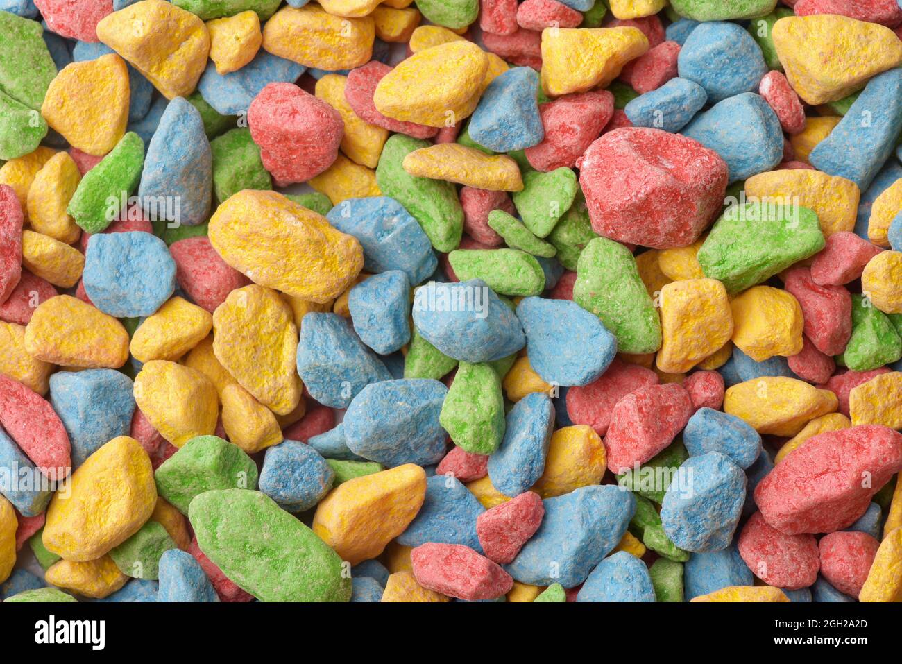 Top view of colorful decorative gravel background Stock Photo