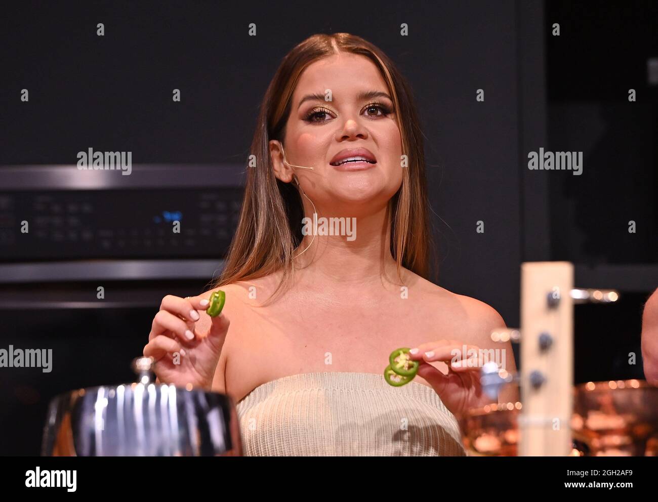 Maren Morris is seen making a occktail at the William Somona Culinary