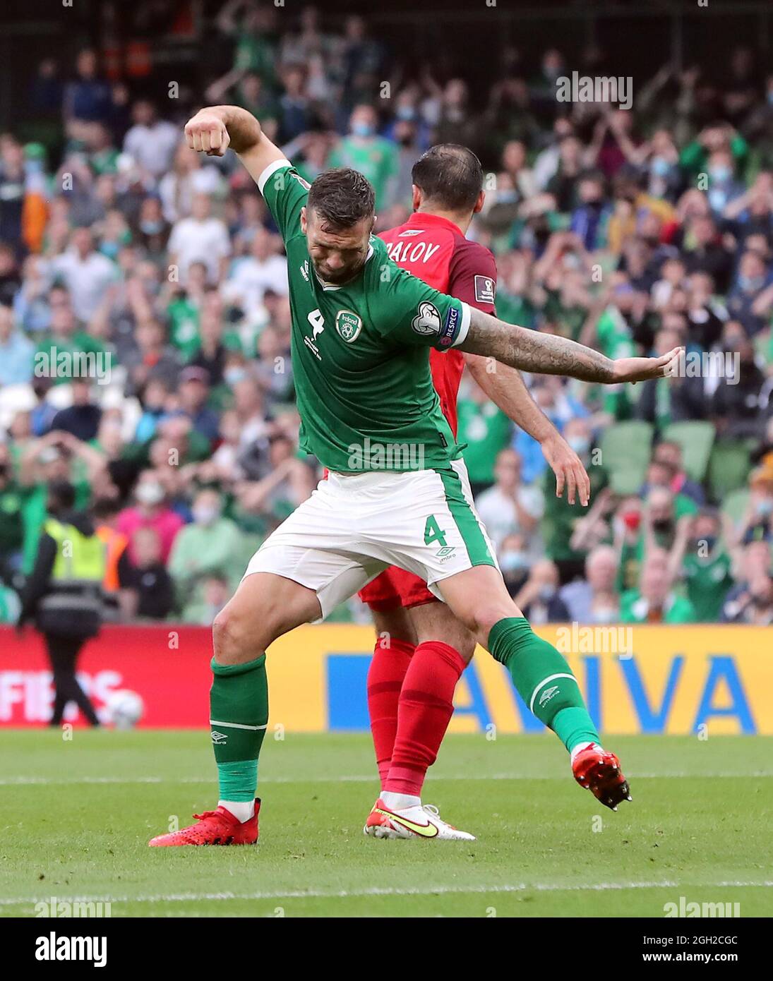 aktivitet ring Forøge Republic of Ireland's Shane Duffy reacts during the 2022 FIFA World Cup  Qualifying match at the Aviva Stadium, Dublin. Picture date: Saturday  September 4, 2021 Stock Photo - Alamy
