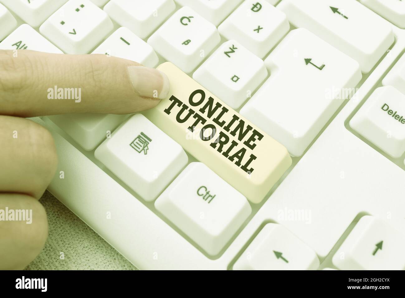 Text caption presenting Online Tutorial, Word for process of tutoring ...
