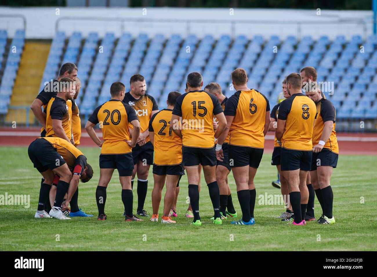 Ukraine Rugby KHARKIV, UKRAINE - SEPTEMBER 4, 2021: The rugby match of Ukrainian ...