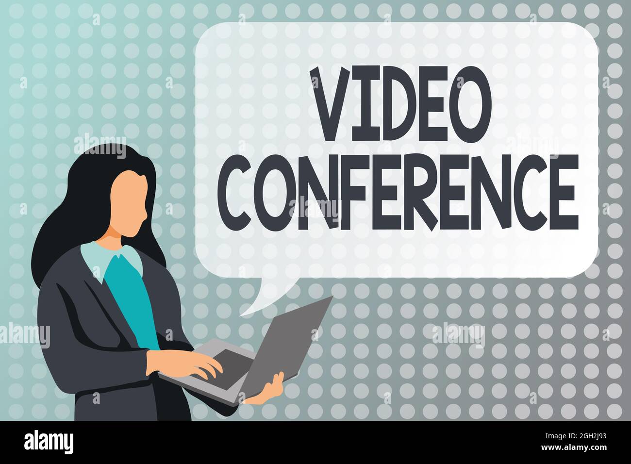 Handwriting text Video Conference. Conceptual photo showing in remote ...
