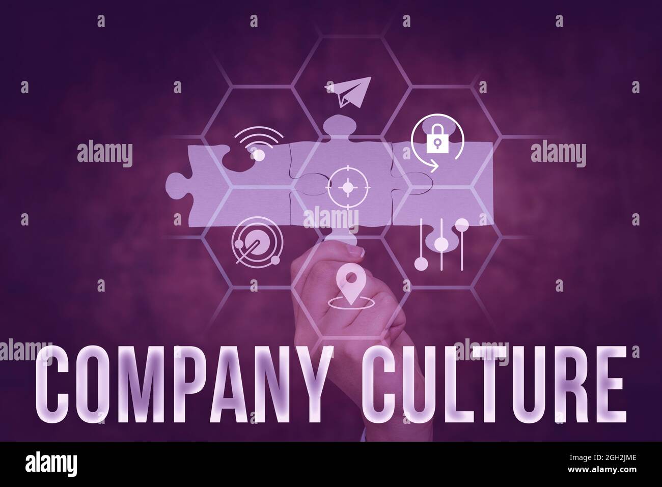 Hand writing sign Company Culture. Business idea pervasive values and ...