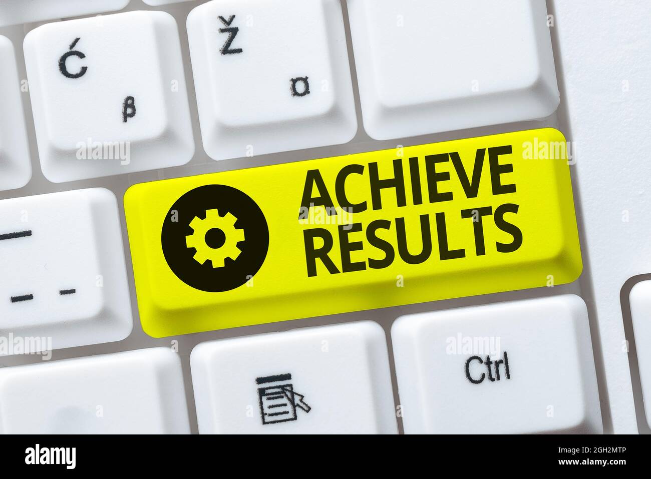 Sign displaying Achieve Results. Word for to succeed in finishing ...