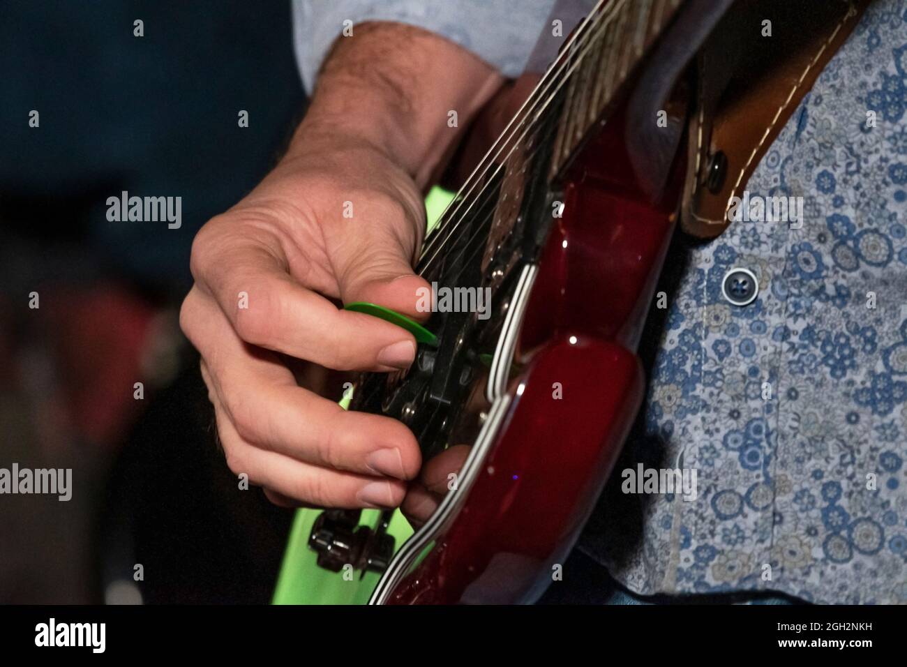 Detail Of A Person S Hand Playing An Electric Guitar Tab For Electric Guitar Stock Photo Alamy