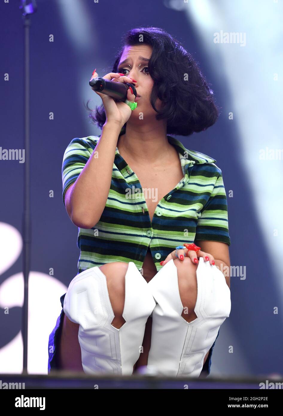 EDITORIAL USE ONLY September 4th, 2021, London. Raye performing at the ...