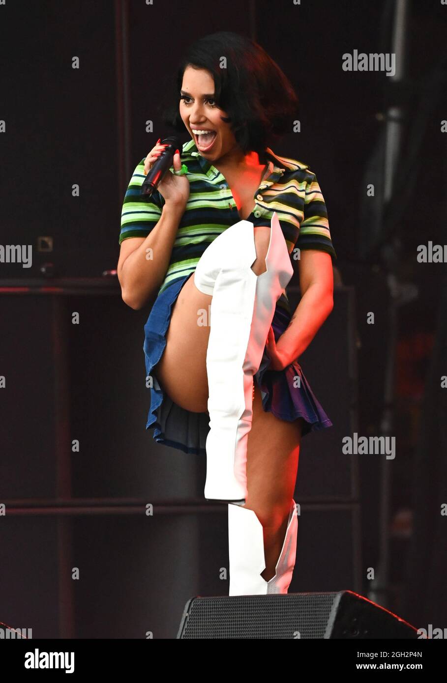 EDITORIAL USE ONLY September 4th, 2021, London. Raye performing at the ...