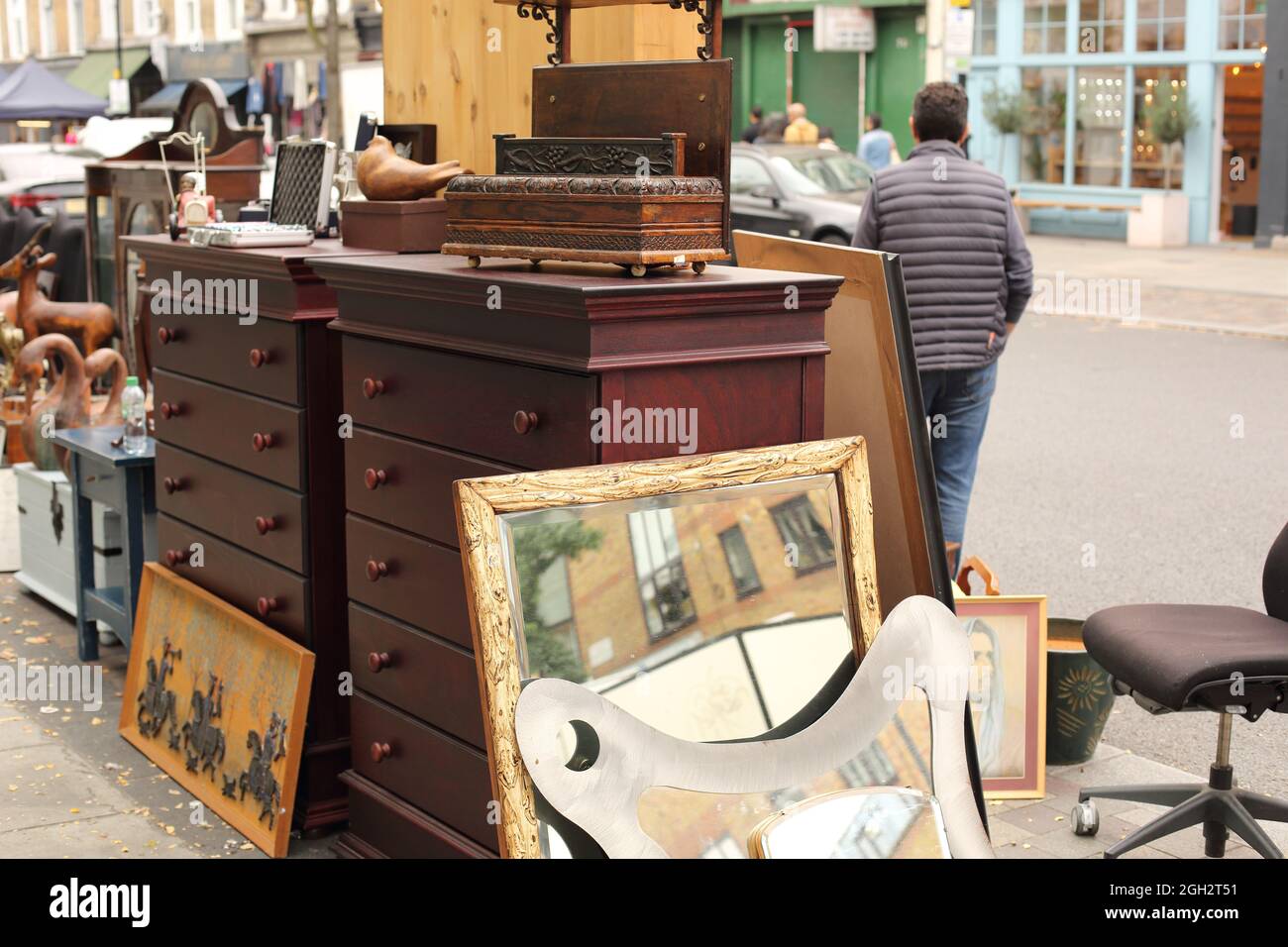 Portabello Road Market Stock Photo