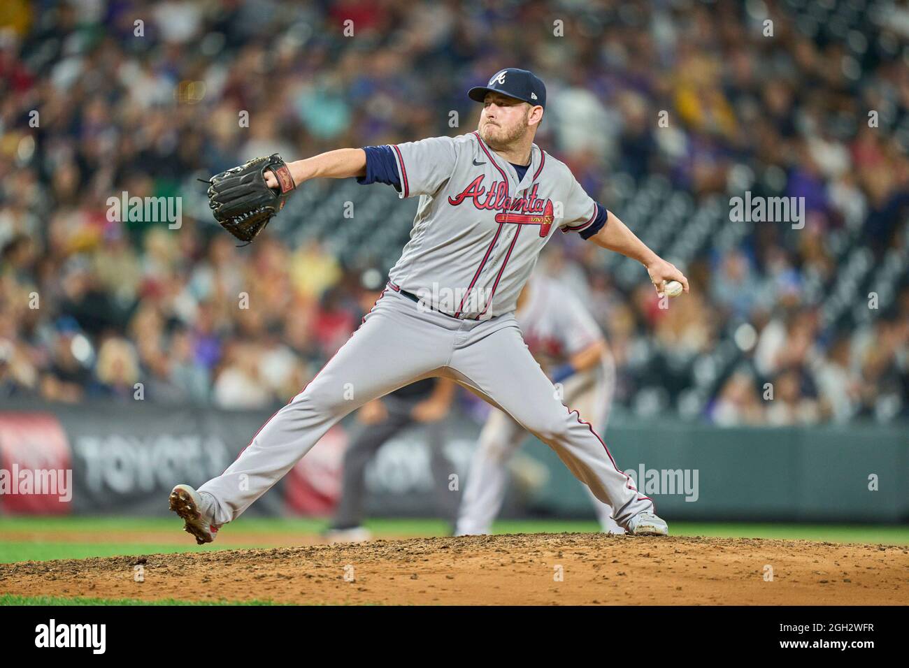 Atlanta Braves pitcher Tyler Matzek (68) pitches the ball during an MLB  regular season game against the Los Angeles Dodgers, Wednesday, September  1, 2 Stock Photo - Alamy