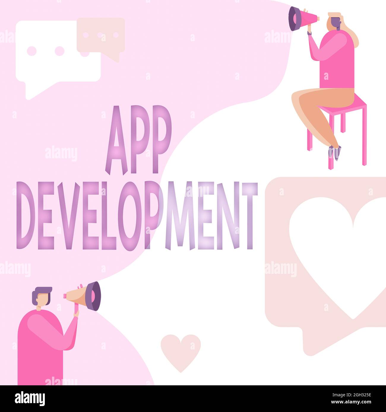 Hand writing sign App Development. Conceptual photo the act or process ...