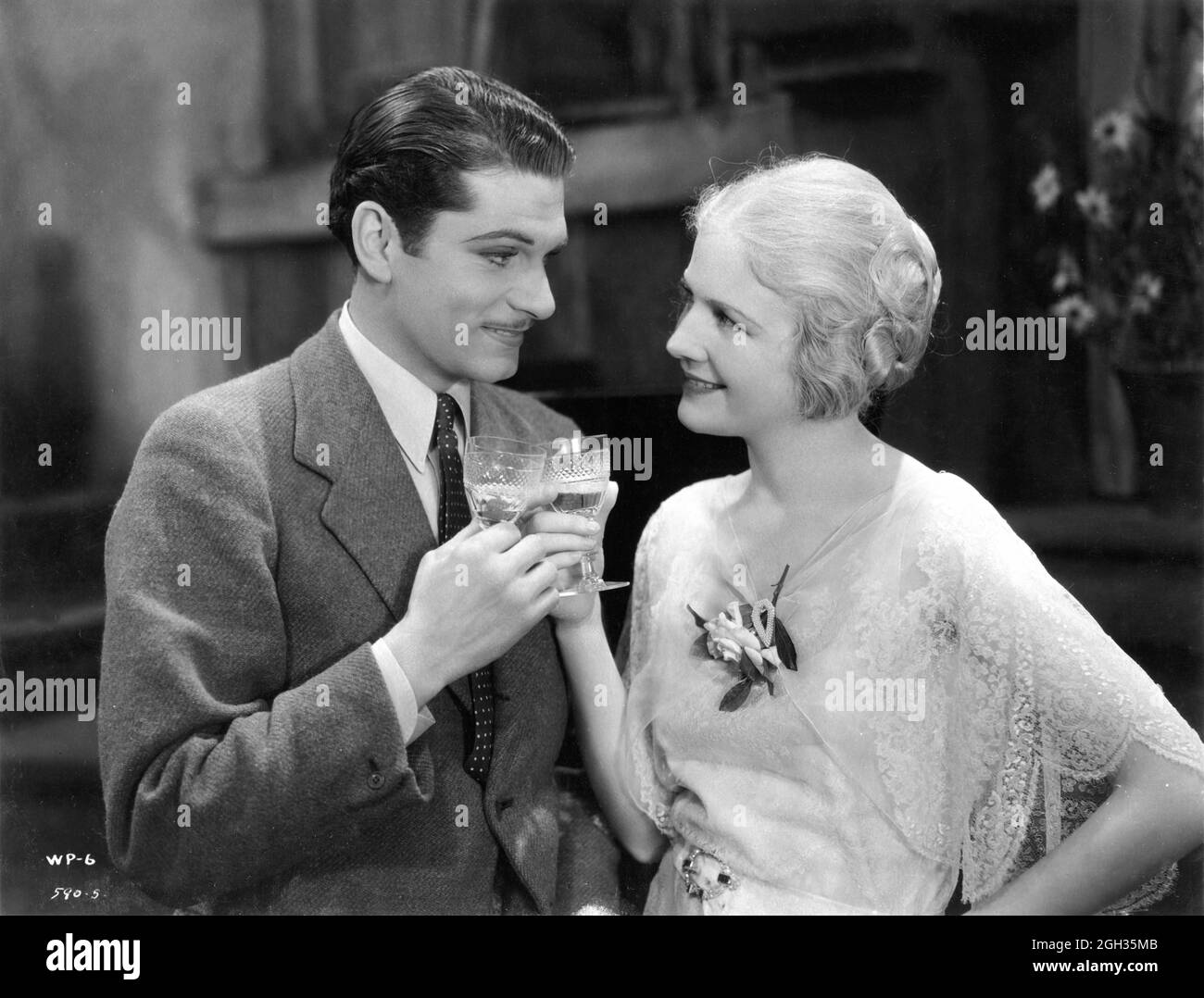 LAURENCE OLIVIER and ANN HARDING in WESTWARD PASSAGE 1932 director ROBERT MILTON story Margaret Ayer Barnes costume design Josette De Lima musical director Max Steiner executive producer David O. Selznick RKO Pathe Pictures Stock Photo