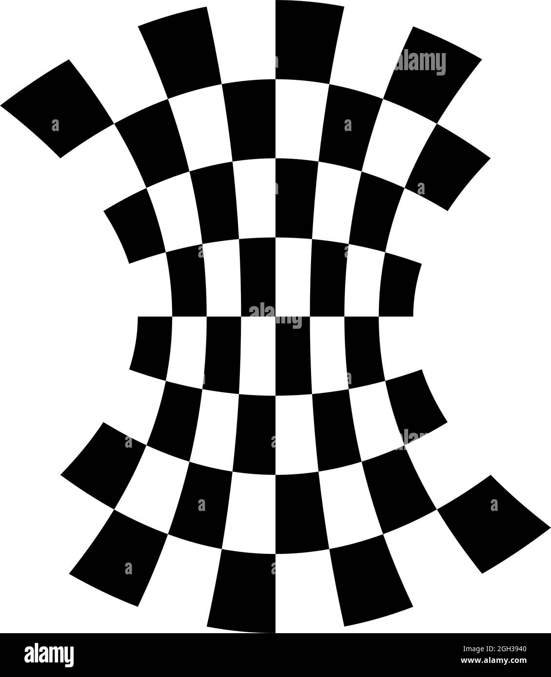 Distorted abstract geometric shape elements. Deformation, distortion ...