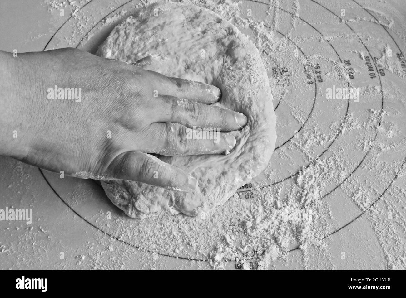 Phase of homemade bread dough preparation Stock Photo Alamy