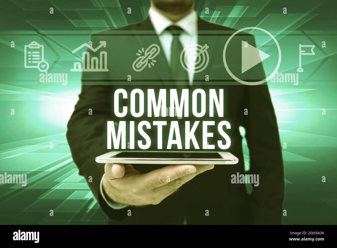 Catching Mistakes Text caption presenting Common Mistakes. Business concept actions that ...