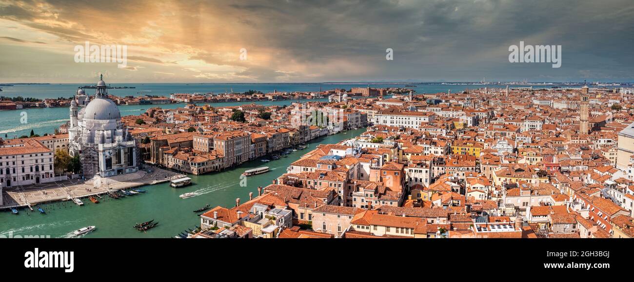 Aerial view of Santa Maria della Salute church in Venice Stock Photo ...