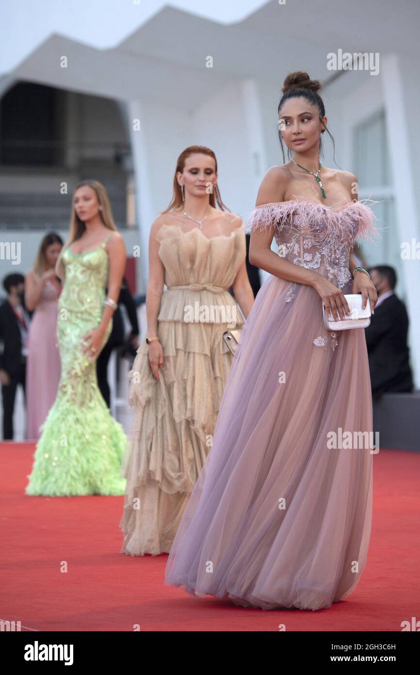 Patricia Contreras, Agatha Maksimova and Ester Exposito attending the
