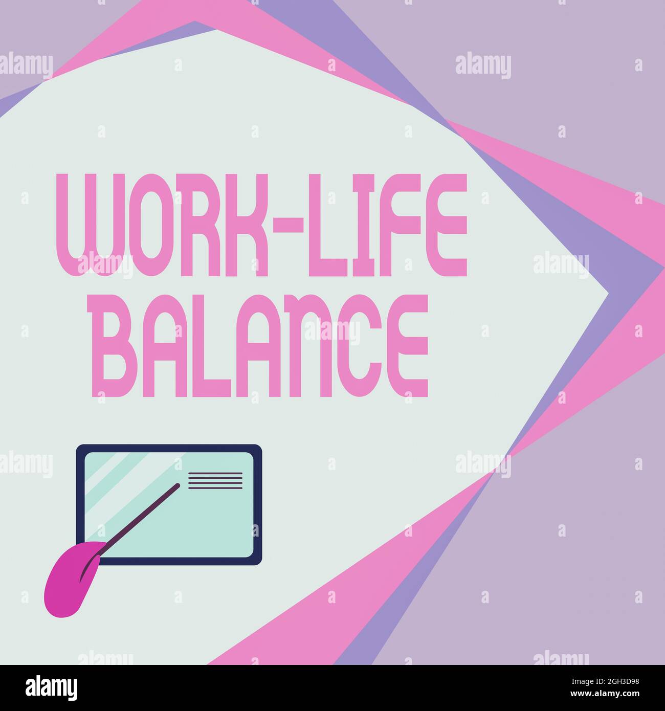 Conceptual display Work Life Balance. Business overview time allocated ...